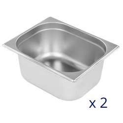 Bain marie -ruoanlämmitin, 600 W, 2 GN 1/2, poistohana