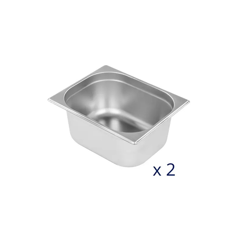Bain marie -ruoanlämmitin, 600 W, 2 GN 1/2, poistohana