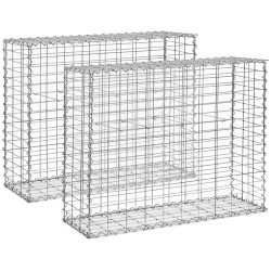 Gabionit 2 kpl 101 x 32 x 83 cm sinkitty teräs