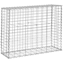 Gabionit 2 kpl, 101 x 32 x 83 cm, sinkitty teräs