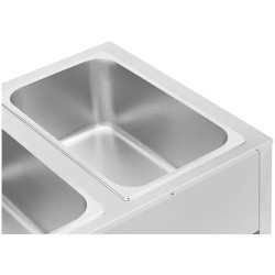Royal Catering Bain Marie -lämmitin alustalla 1265 W 2 x GN 1/1