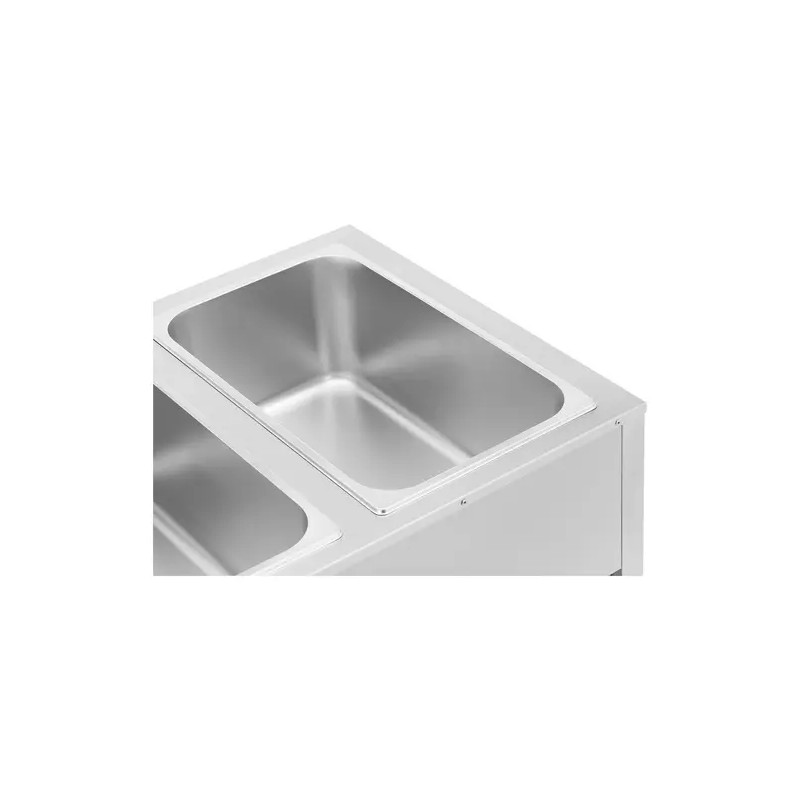 Royal Catering Bain Marie -lämmitin alustalla 1265 W 2 x GN 1/1
