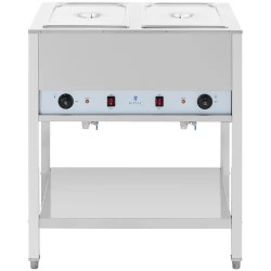 Royal Catering Bain Marie -lämmitin alustalla 1265 W 2 x GN 1/1