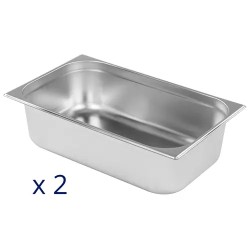 Royal Catering Bain Marie -lämmitin alustalla 1265 W 2 x GN 1/1