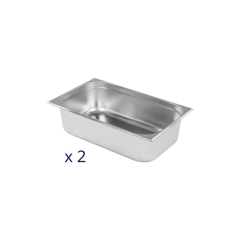 Royal Catering Bain Marie -lämmitin alustalla 1265 W 2 x GN 1/1