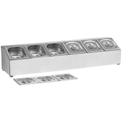 Royal Catering RCPN 6 GN-teline 6 kpl GN 1/6 -astiaa ja kantta