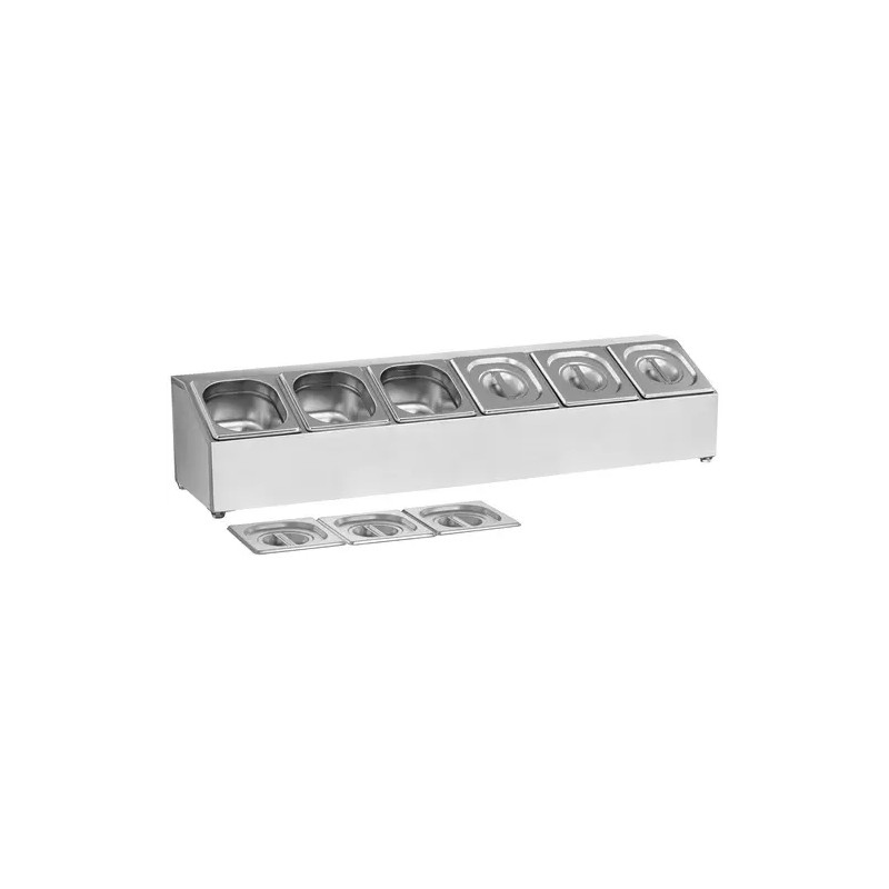 Royal Catering RCPN 6 GN-teline 6 kpl GN 1/6 -astiaa ja kantta