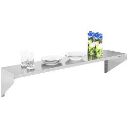 Royal Catering RCTR-120 seinähylly, ruostumaton teräs, 120 x 30 cm