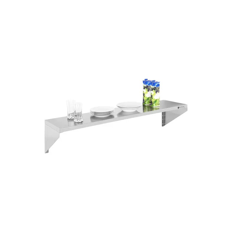 Royal Catering RCTR-120 seinähylly, ruostumaton teräs, 120 x 30 cm