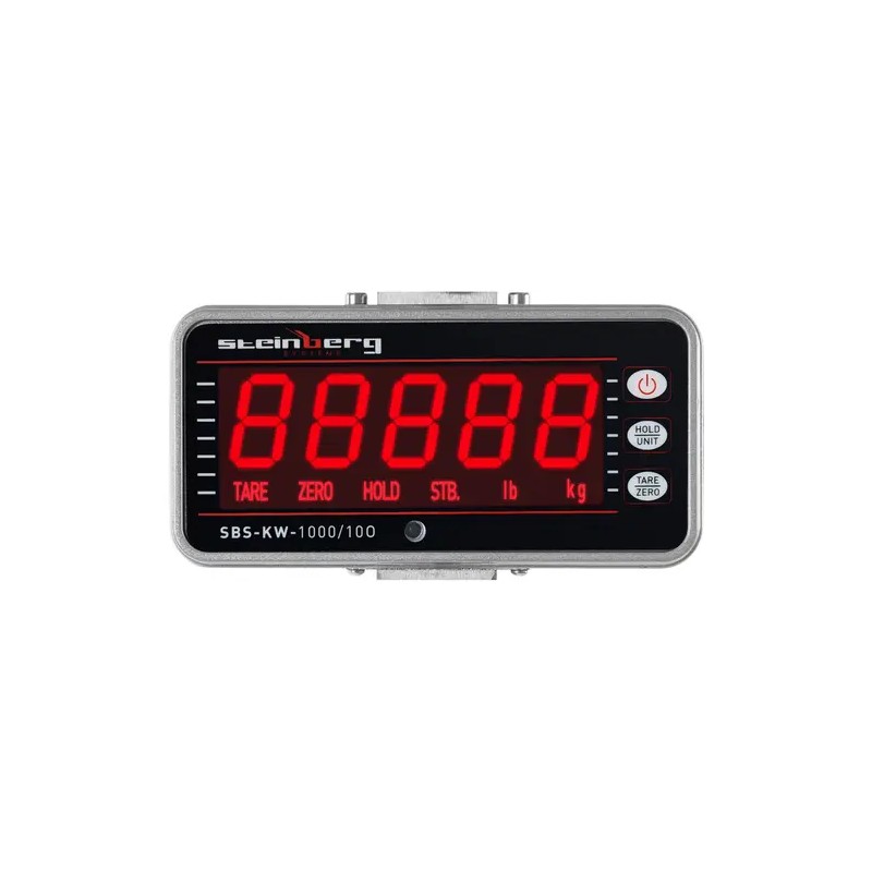 Steinberg Systems SBS-KW-1000/10O digitaalinen nosturivaaka 1000 kg, 0,5 kg tarkkuus, LED-näyttö ja kaukosäädin