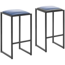 Baarijakkarat 2 kpl musta sininen pehmustetut 64 cm Royal Catering