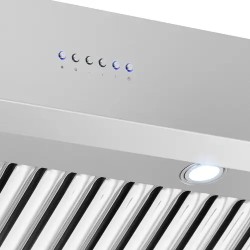 Royal Catering liesituuletin 200 cm, 1500 m³/h, ruostumaton teräs, LED-valaistus