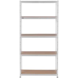 MSW raskashylly 100 x 50 x 200 cm, harmaa, 5 hyllytasoa 14.95 kg