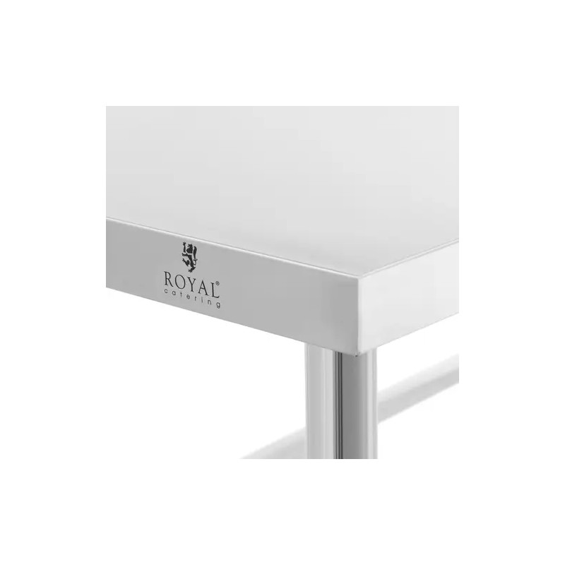 Royal Catering ECO ruostumattomasta teräksestä valmistettu työpöytä 150 x 70 cm 300 kg