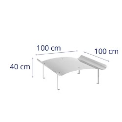 MSW hormikansi ruostumaton teräs 100 x 100 x 40 cm