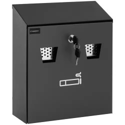 Seinätuhkakuppi sisä ja ulkokäyttöön lukittava 26 x 25 x 9 cm musta
