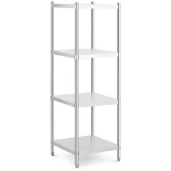 Royal Catering RCER 6060 ruostumattomasta teräksestä valmistettu hyllykkö 60 x 60 x 180 cm 200 kg