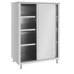 Royal Catering ruostumattomasta teräksestä valmistettu astiakaappi 120 x 70 x 180 cm