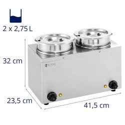 Royal Catering RCBM-2/4R keittolämmitin 2 x 2,75 l 300 W