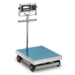 Alustavaaka 600 kg 0 1 kg 60 x 50 cm LCD näytöllä ja etikettitulostimella pyörillä