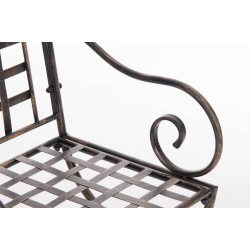 Nostalginen rautainen puutarhatuoli käsintehdyllä antiikkipatinalla