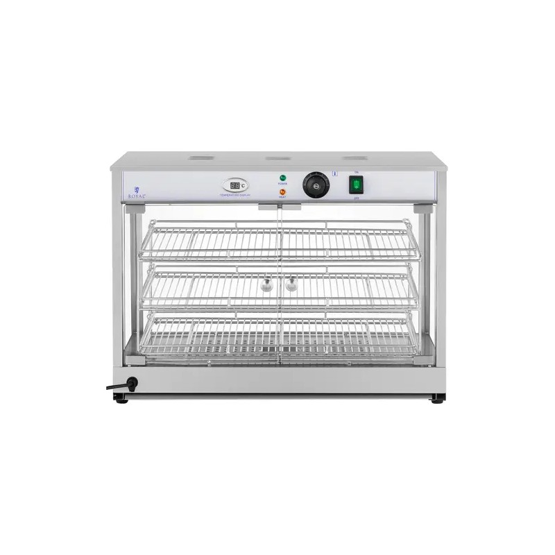 Royal Catering RCHT-1200B lämpövitriini 1200 W LED-näytöllä