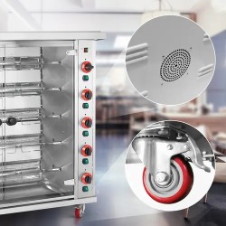 Royal Catering kaasugrilli 5 vartaalla, infrapunapolttimet ja valaistus