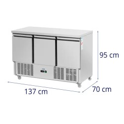 Royal Catering kylmäpöytä 360 l, 137 x 70 cm, ruostumaton teräs, energialuokka C