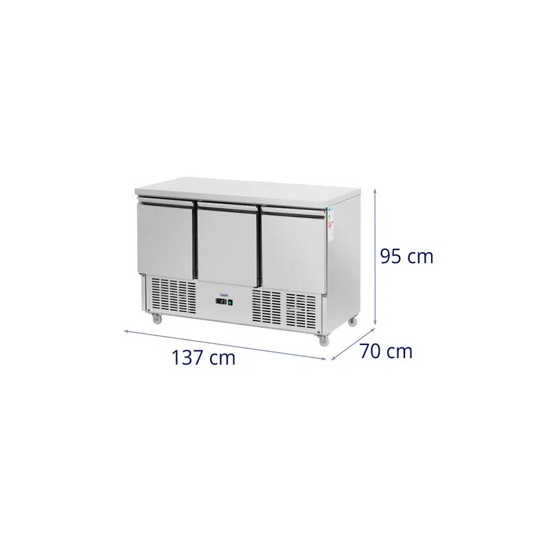 Royal Catering kylmäpöytä 360 l, 137 x 70 cm, ruostumaton teräs, energialuokka C