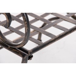 Nostalginen rautainen puutarhatuoli käsintehdyllä antiikkipatinalla