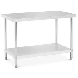 Royal Catering RCAT 120 60 NW ruostumattomasta teräksestä valmistettu työpöytä 120 x 60 cm