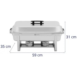 Royal Catering Ruokalämmitin GN 1/2 ja 2 x GN 1/4 9 l