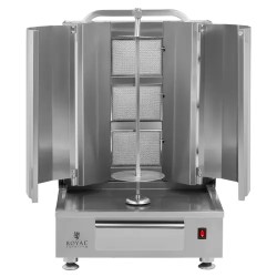 Kaasugrilli doner-lihalle 3 poltinta 12 kW 40 kg kapasiteetti ruostumaton teräs
