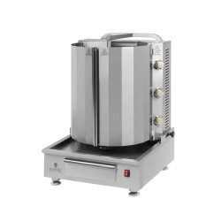 Kaasugrilli doner-lihalle 3 poltinta 12 kW 40 kg kapasiteetti ruostumaton teräs