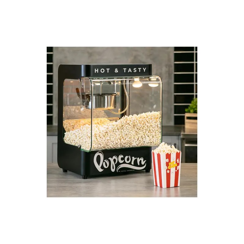 Royal Catering Popcornkone 1300 W, 4 kg/h, musta