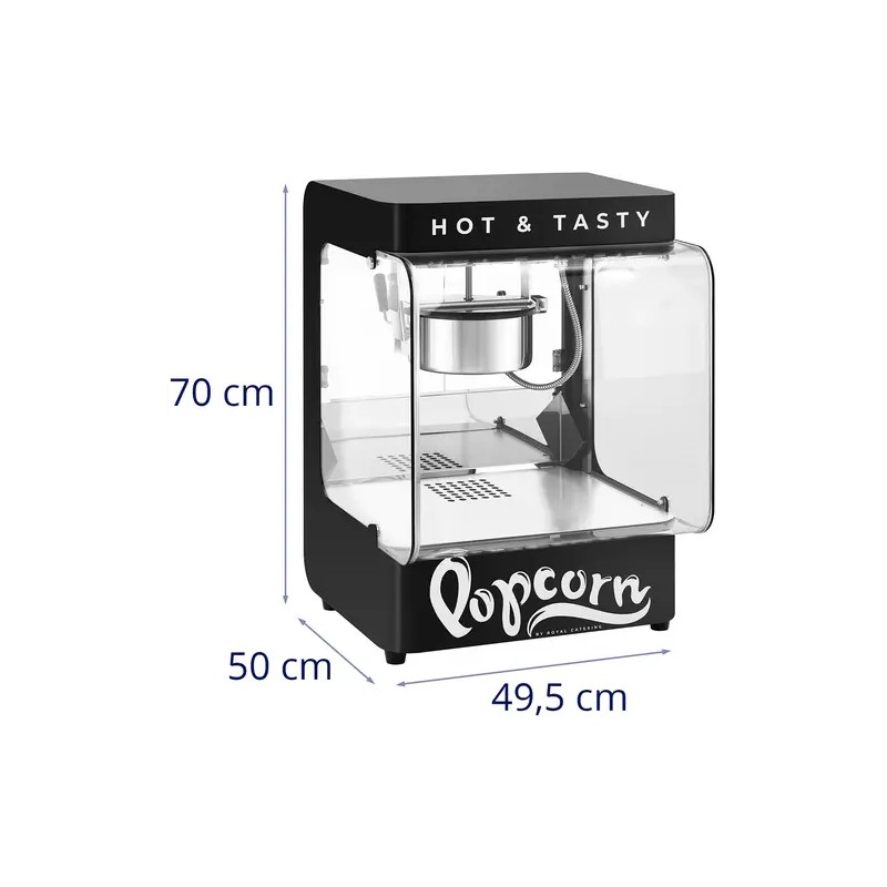 Royal Catering Popcornkone 1300 W, 4 kg/h, musta
