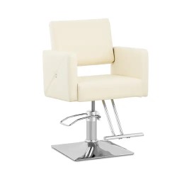 Carlisle kampaajan tuoli jalkatukella istuinkorkeus 49 63 cm max 150 kg beige