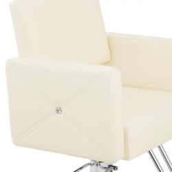 Carlisle-kampaajan tuoli jalkatukella, istuinkorkeus 49–63 cm, max 150 kg, beige