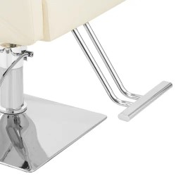 Carlisle-kampaajan tuoli jalkatukella, istuinkorkeus 49–63 cm, max 150 kg, beige