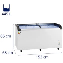 Royal Catering RCFZ-248G pakastearkku 445 l lasiovilla