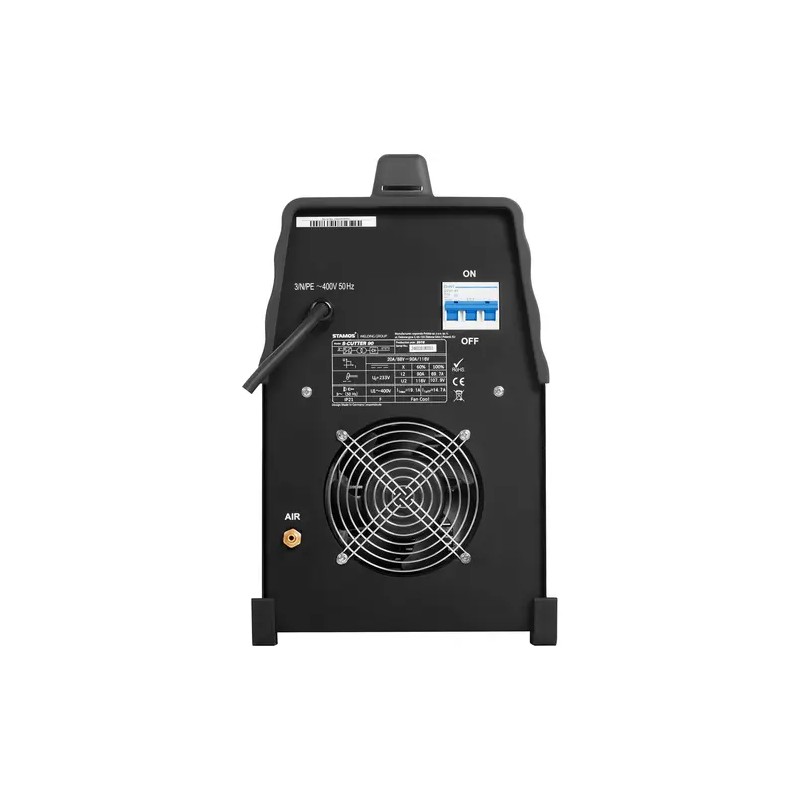 Stamos Power S-CUTTER 90 plasmaleikkurisetti 90 A 400 V ja Carbonic-hitsauskypärä 34 kg