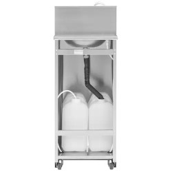 Royal Catering mobiili allas ruostumattomasta teräksestä jalkapedaalilla ja 2 x 15 l vesisäiliöllä