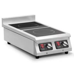 Royal Catering Induktiolevy 2 x 28 cm 400 V Timer