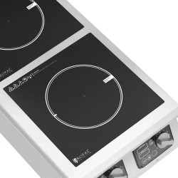 Royal Catering Induktiolevy 2 x 28 cm 400 V Timer