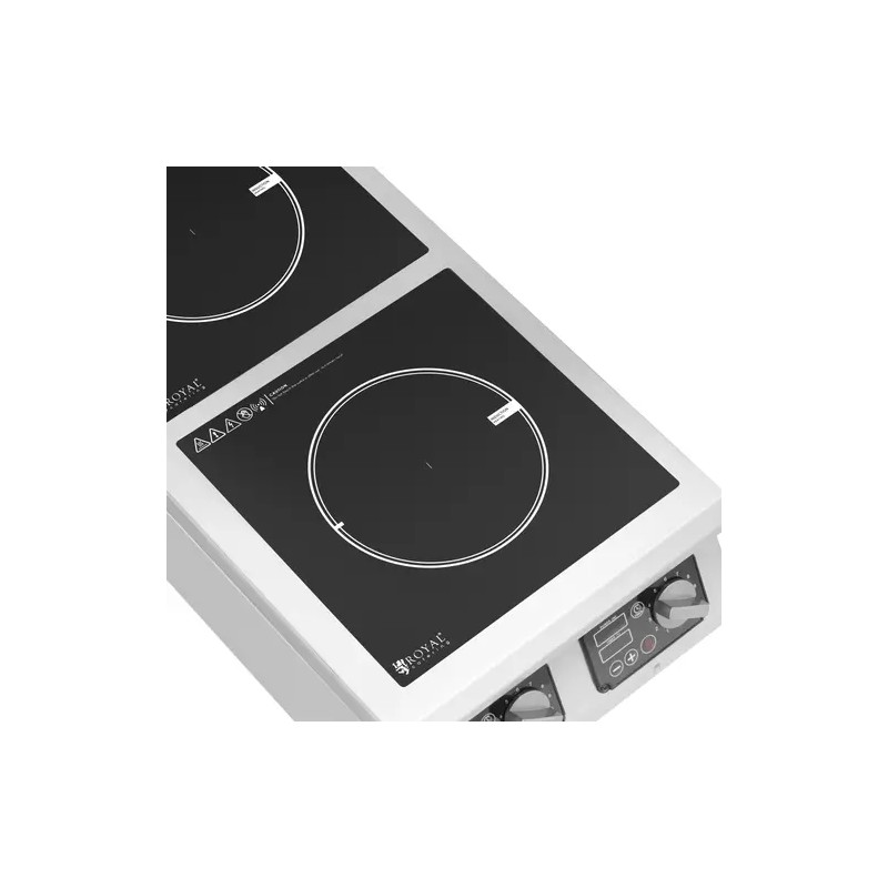 Royal Catering Induktiolevy 2 x 28 cm 400 V Timer
