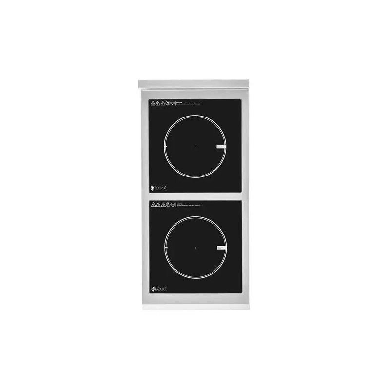 Royal Catering Induktiolevy 2 x 28 cm 400 V Timer