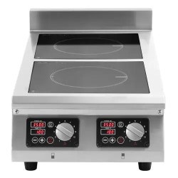Royal Catering Induktiolevy 2 x 28 cm 400 V Timer