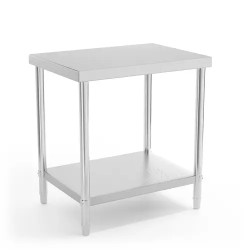 Royal Catering ECO ruostumattomasta teräksestä valmistettu työpöytä 80 x 60 cm 250 kg