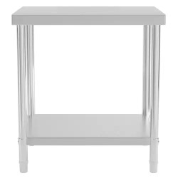 Royal Catering ECO ruostumattomasta teräksestä valmistettu työpöytä 80 x 60 cm, 250 kg