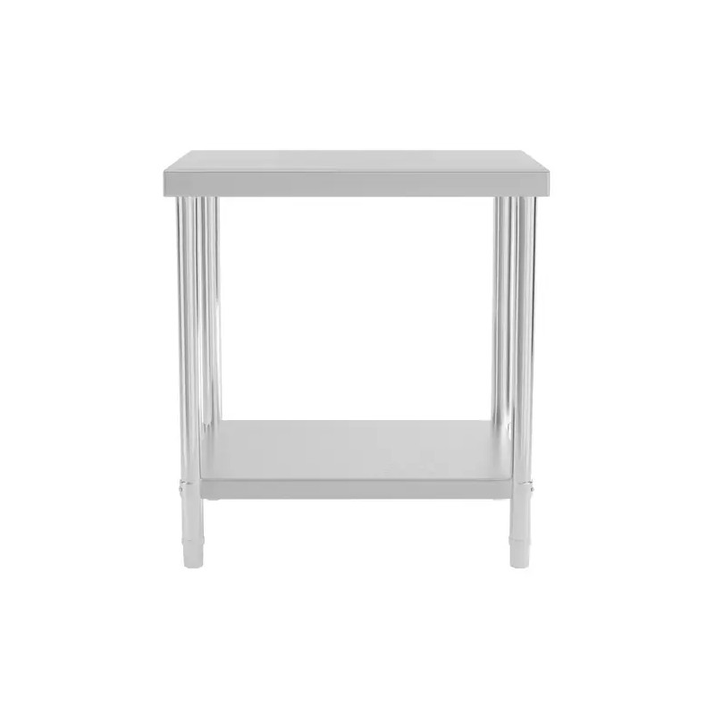Royal Catering ECO ruostumattomasta teräksestä valmistettu työpöytä 80 x 60 cm, 250 kg